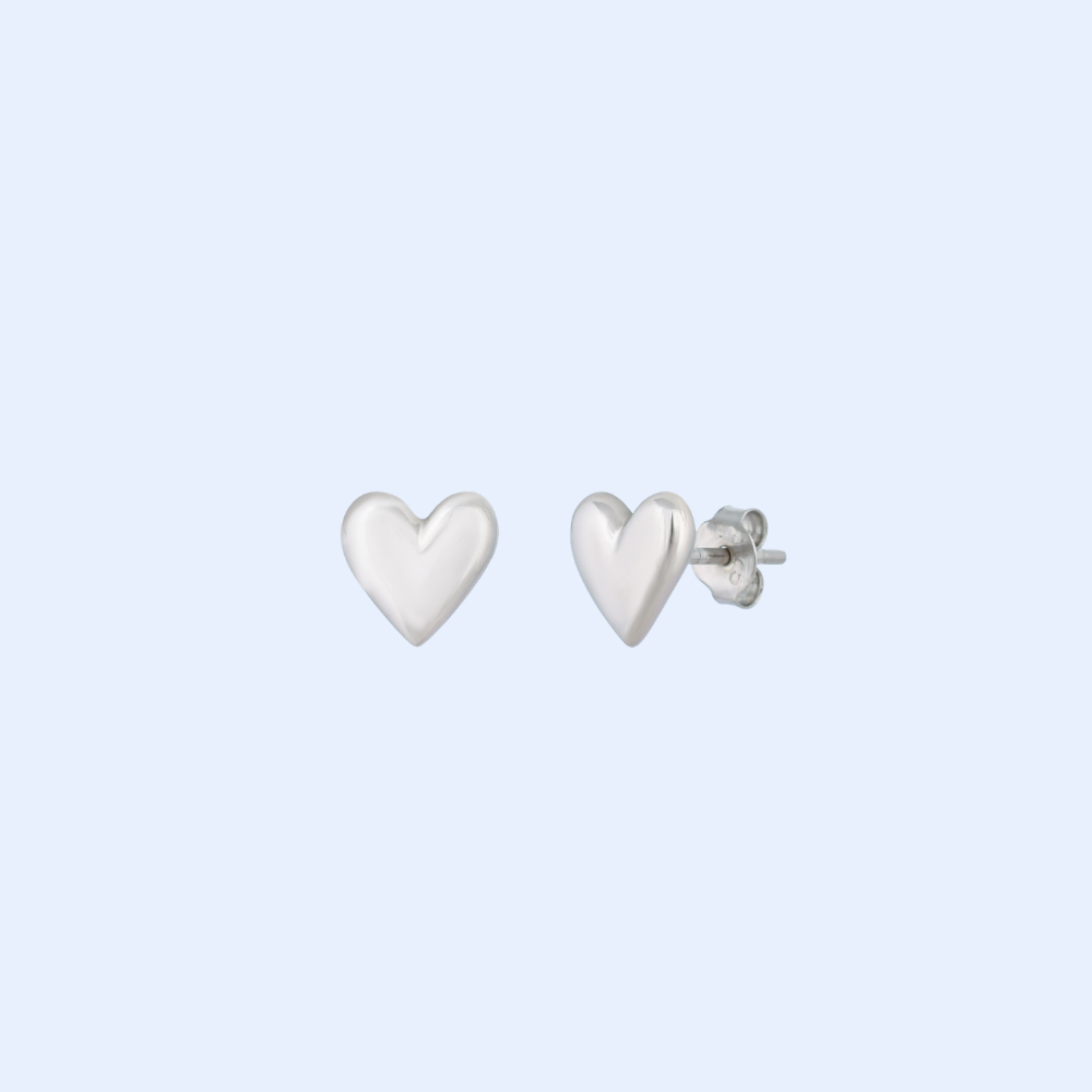 Silver Heart Earrings