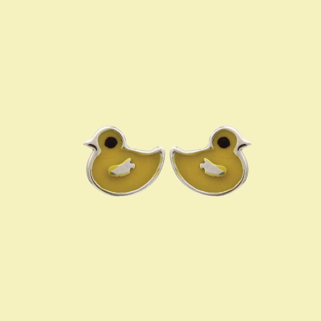 Yellow Duck Earrings