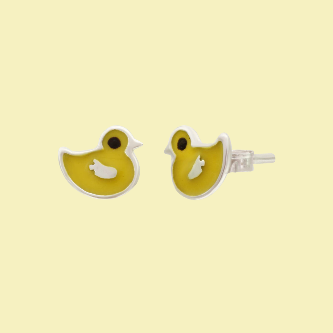 Yellow Duck Earrings