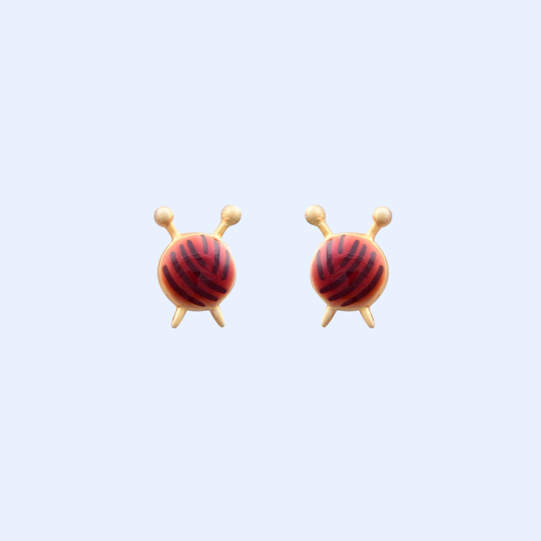Mismatched Yarn Earrings
