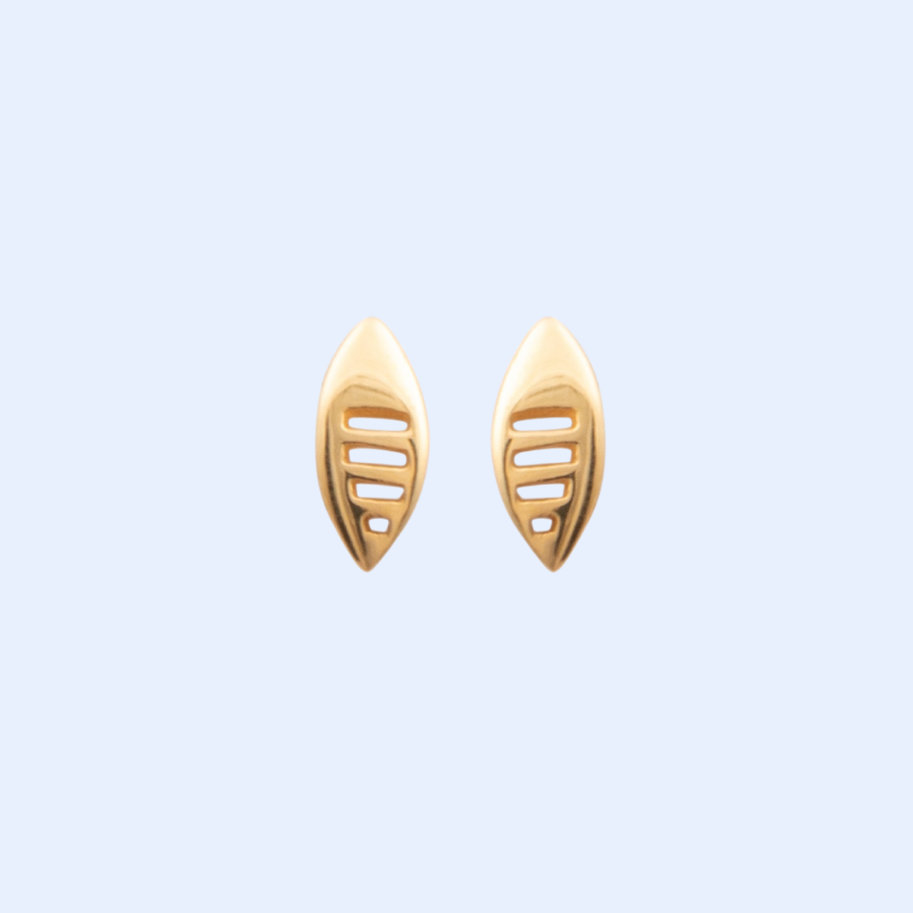 Lined Leaf Earrings