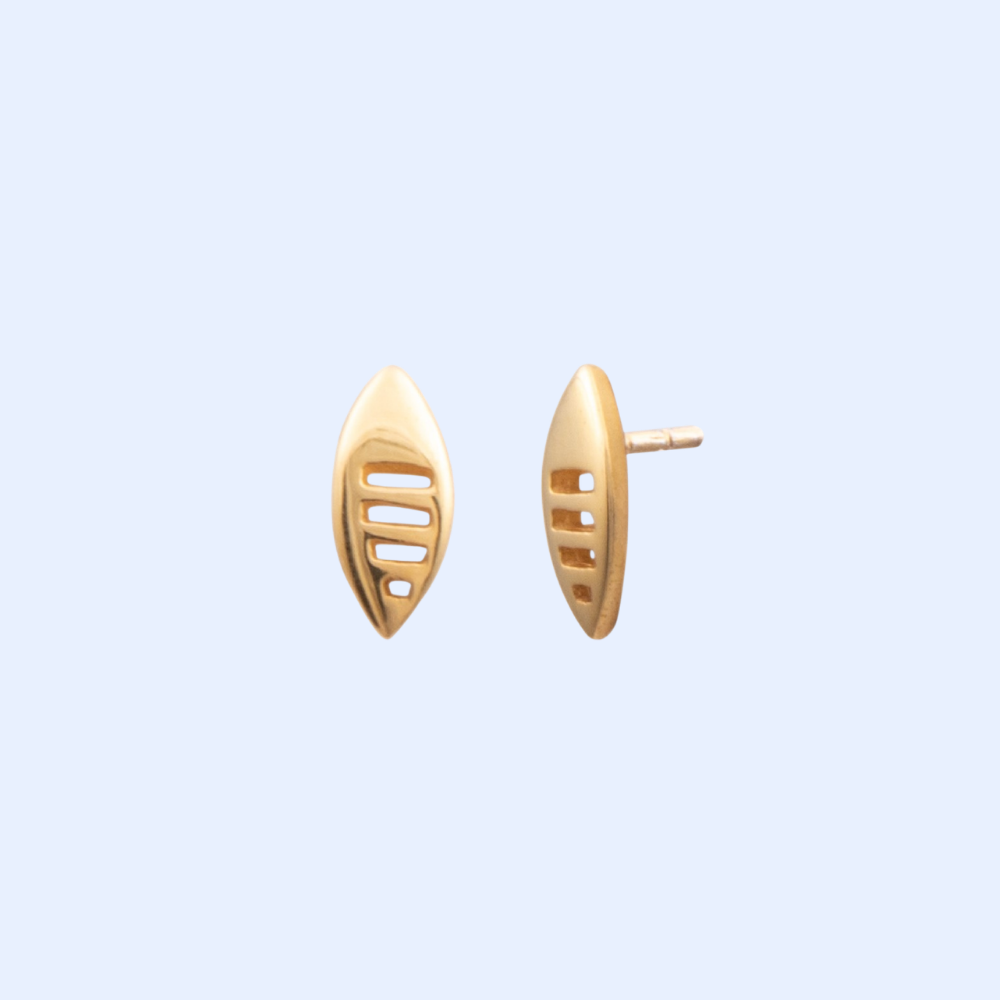 Lined Leaf Earrings
