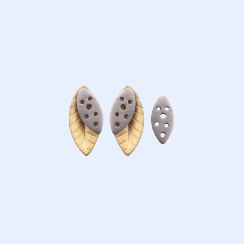 Dotted Leaf Earrings