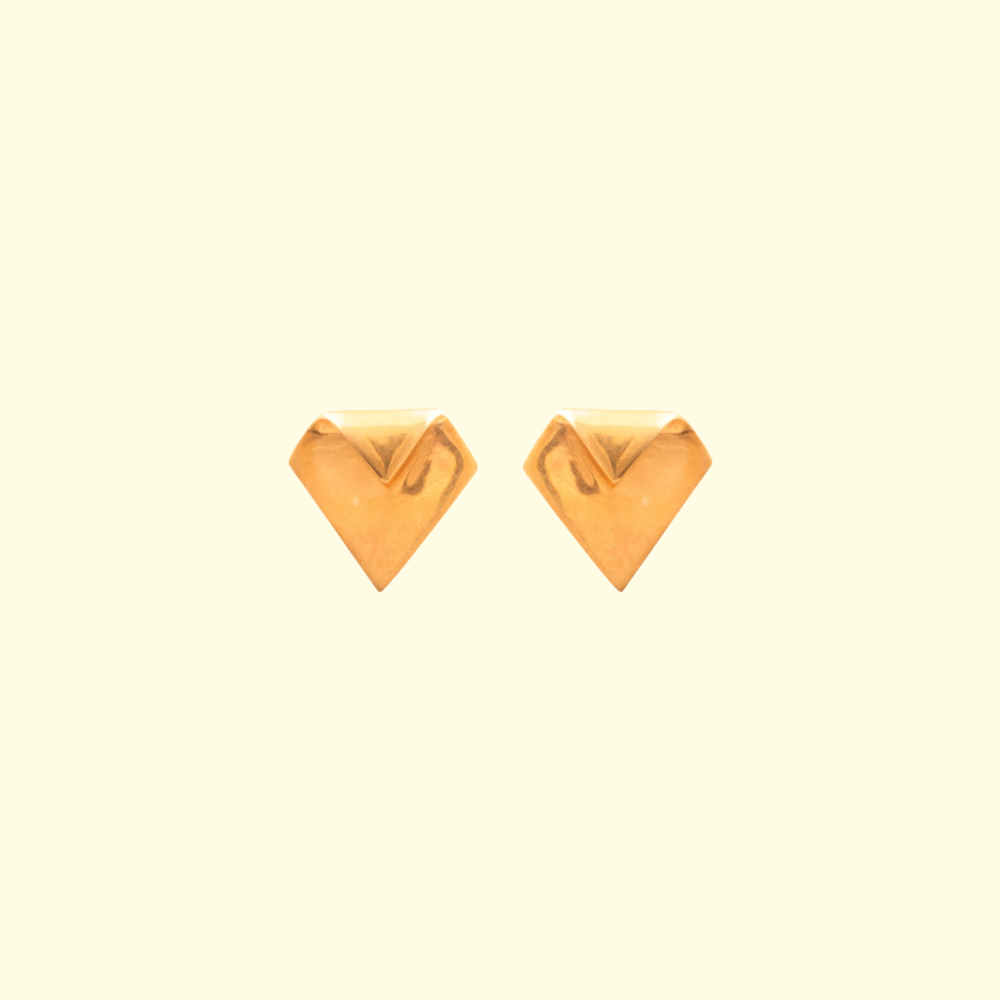 Gold Plated Triangle Earrings