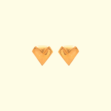 Gold Plated Triangle Earrings