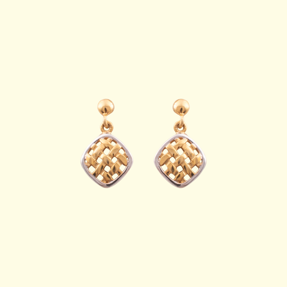 Checks Drop Earrings