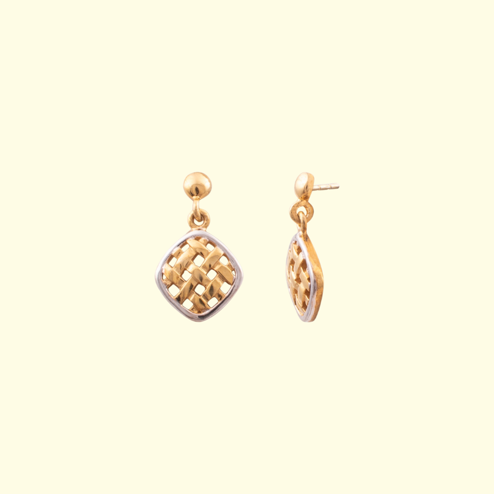 Checks Drop Earrings