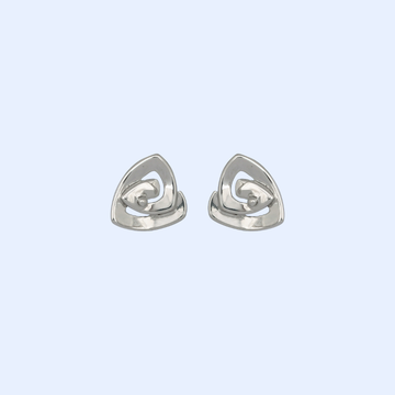 Abstract Silver Earrings